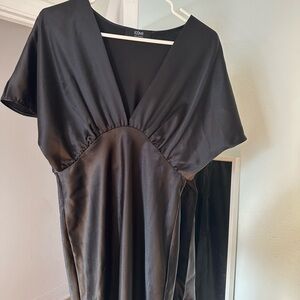 Elegant Black V-Neck Dress